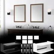 Bedside Shelf Organizer Wall Mounted Bedside Storage Tray Double Layer StuDp