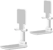 Tablet Stand, Phone/Tablet Stand-Foldable&Adjustable Compact Desktop Phone/Tablet Stand Holder Cradle Dock-Extendable Super Stable for Ipad, Tablet, Phones Etc,White,2pcs