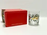 Libbey Christmas Ribbon Holly Berry Old Fashioned Rocks Whiskey Glasses Set Of 4