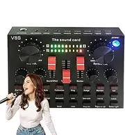 Live Sound Card - Pc Sound Board, Usb Audio Interface | Usb External Sound Mixer, Podcast Equipment Bundle, Compatible Voice Changer Device, Portable Recording Studio, mult-Channel Mixing Console
