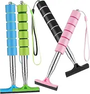 FUNOMOCYA 4Pcs Retractable Car Mirror Squeegees Handheld Window Cleaners for Visibility Compact Ergonomic Design for Cars Trucks Boats and Rvs