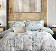 Essina Super King Quilt Cover Set – 3 Pcs Super King Duvet Cover Set –1 Quilt Cover 2 Pillow Shams – 620 Thread Count Cotton Super King Quilt Cover – Luxurious Super King Doona Cover Set – Breezeway