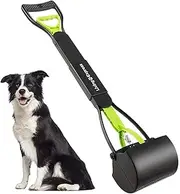 Living Express 28" Large Pooper Scooper for Dog-Long Handle Dog Poop Scooper-Pet Waste Pick Up Jaw Scooper Without Smelling, Durable Spring Easy to Use Perfect for Grass,Dirt,Gravel (Green)