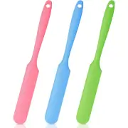 Mudder 3 Pieces Non-Stick Wax Spatulas Silicone Spatula Waxing Applicator Hair R