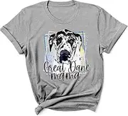 [keoStore] Great Dane Mama T-Shirt, for Great Dane Mom, Dog Lovers, for Great Dane Lovers White ds631 T-Shirt