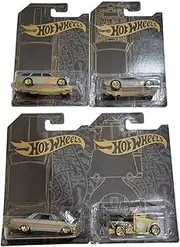 [Hot Wheels] 51st Anniversary Satin and Chrome Series with Chevy, Datsun, Firebird and Chase Diecast Vehicle