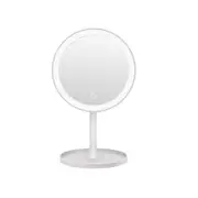 Supperstore LED Makeup Mirror Desktop Lighted Rechargeable Makeup Mirror LED Round Fill Light Makeup Table Mirror-White