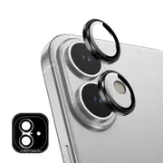 ZUSLAB Apple iPhone 16 Plus Camera Lens Protector, 9H Tempered Glass Camera Cover Screen Protector Metal Individual Ring (2024) - Graphite
