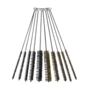 Grip 10pc 12" Tube Cleaning Brushes Set Brass Bristle Wire Stainless Steel 27224