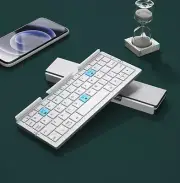 Jomaa Foldable Bluetooth Keyboard Rechargeable Keyboard Mini Folding Wireless Ke