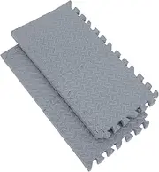 CLISPEED Set of 4 Soft Foam Mats Protective Anti-Vibration Interlocking Tiles for Gym Pool Garage Eva Workout Mats