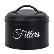 Coffee Filter Holder, Basket Coffee Filter Storage with Lid, Round Coffee4545