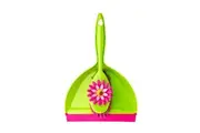 Vigar Flower Power Handy Broom & Dust Pan Set Floor Cleaning Sweeping Green