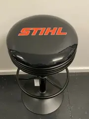 STIHL CHAINSAW RARE BLACK BAR STOOL ADJUSTABLE HEIGHT CHAINSAWS WHIPPER SNIPPER