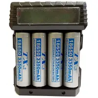 在飛比找PChome24h購物優惠-TX特林3350mAh18650鋰充電池4入附四槽USB充電