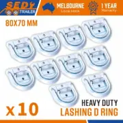 10x Lashing D Ring Zinc Plated Tie Down Points Trailer Centre Hole Anchor