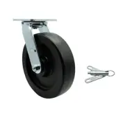 8 Inch SS Polyolefin Swivel Caster with Roller Bearing and Swivel Lock SCC