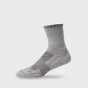 Lightfeet Evolution Half Crew Trail Run Socks (Grey)
