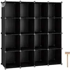 Cube Storage Organizer, 16-Cube Shelves Units, Plastic Storage Cubes, DIY Closet