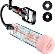 Sex Toys for Mens Penis Pump, Adult Toys Penis Enlargement Extend Cock Pump Male Masturbator with Pocket Pussy, Manual Penis Enlarger Vacuum Pump with Vagina Pussy Stroker, Adult Male Sex Toys for Men
