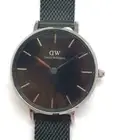 NEW Daniel Wellington Watch Classic Petite Ashfield Stainless Steel Black Band