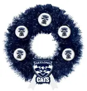 Geelong Cats AFL Christmas Wreath Door Ornament