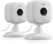 Introducing Blink Mini 2 — Plug-in smart home security camera, motion detection, HD night view in colour, built-in spotlight, two-way audio, Works with Alexa — 2 Cameras (White)