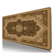 ANYMOB Mouse Pad Brown 300X700X2MM Persian Rug Mouse Full Desk Pad Mat Gaming Rubber Protector