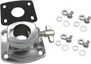 TUOREN Percussion Drum Set Tom Cymbal Holder Clamp Metal Bass Drum Tom Mount Bracket with Plastic Gasket Mounting Screws, Universal Drum Kit Holder Base Plate 19.2-22.5mm Diameter