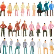 100 Pieces Miniature People Figurines 1:75 Scale Model Trains Architectural Plas