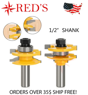 REDS Y61377-8 - 2 Bit Set Ogee Rail and Stile Router Bit 1/2" Shank
