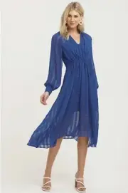 Brand New Cooper St Mallorca Long Sleeve Midi Dress Size 8 RRP$179.95