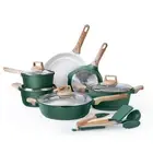 Pots and Pans Set Nonstick, Cast Aluminum Kitchen Cookware Set with Utensils,...