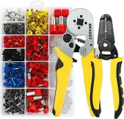Wire Ferrule Crimper Plier（Awg23-7）And Wire Stripper with 600PCS Wire Ferrules K