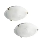 Alabaster Glass Ceiling Light Small/Large R7s in Brass/Chrome Superlux Lighting - CLS8508, CLL8508
