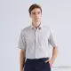 【ROBERTA 諾貝達】男裝 台灣製 格子系列休閒時尚精品短袖襯衫(卡其)