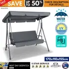 Outdoor Furniture Swing Chair Hammock 3 Seater Bench Seat Canopy Durable Grey