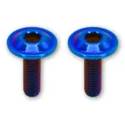 2PC ANTI-THEFT BURNT TITANIUM LICENSE PLATE FRAME HEX LOCK BOLTS FOR SUBARU (for: Subaru)