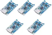 Rakstore 5pcs Type-C USB 5V 1A 18650 TP4056 Lithium Battery Charger Module Charging Board Type C with Protection Dual Functions Li-ion