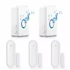 Wireless Doorbell Sensor Window Alarm Magnetic Door Chime 400m 3Sensor+2Receiver
