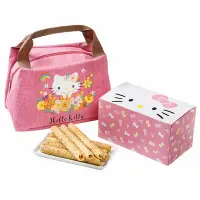 在飛比找Yahoo奇摩購物中心優惠-Hello Kitty 芝麻蛋捲-花漾禮盒(粉)，共1盒