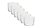 6pc Krosno Harmony 190ml Glass Mini Tumbler Set Wine/Juice Party Drinkware Clear