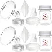 Nenesupply Pump Parts Compatible with Spectra S2 S1 9 Plus Breast Pump to Replace Spectra Pump Parts S2 Accessories Flange 17mm Duckbill Valve Tubing Pumping Bottles Backflow Protector
