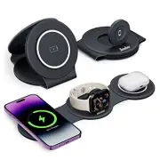 3 in 1 Charging Station for Apple Multiple Devices, Foldable Travel Wireless