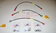 New Stainless Front & Rear Brake Hoses MG Midget Sprite 1962-1979 w/ Disc Brakes (for: MG)