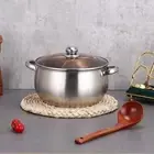 Stainless Steel Stockpot Cookware Pasta Soup Pot Double Handle Small Saucepan