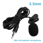 2Pcs 3.5mm Hands Free Computer Clip on Mini Lapel Microphone With Sponge cover