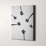 Palm Trees Vintage Coastal Black & White Beach Minimalist Canvas Wall Art Print