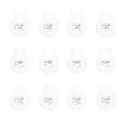 50pcs Plastic Cord Lock Single Hole Toggle Stopper Round Ball Shaped, Bleach