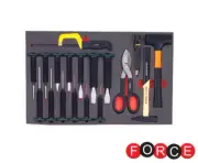 Force 5182 18pc Chisel Hammer Punch & Snap Hacksaw Tool Set